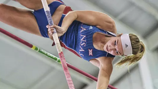 Kansas vaulters find success at Arkansas Invitational Image