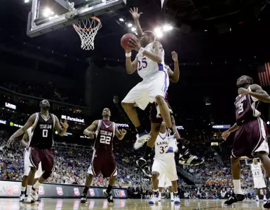 Rush Scores Career High 28 To Lead Kansas To Semifinal Win Vs. Texas A&M Image