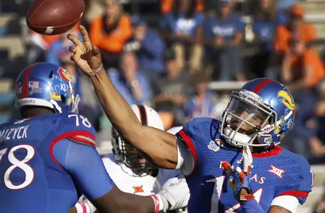 No. 16 Cowboys Eek Past Jayhawks, 27-20 Image