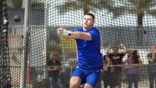Dudarev breaks hammer throw record in season debut Image