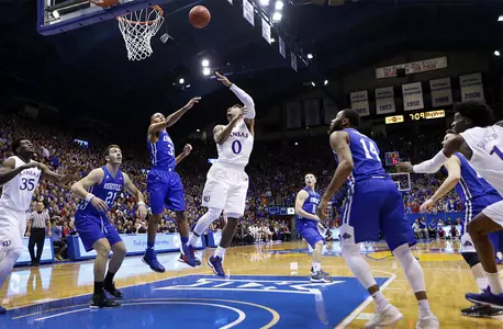 Jayhawks bury Bulldogs with inside-out game in 95-57 rout Image