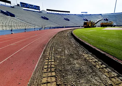 Removal of Track at Memorial Stadium Underway Image