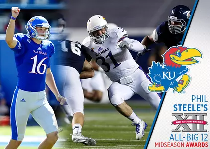 Six Jayhawks Earn Phil Steele Midseason All-Big 12 Honors Image