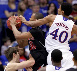 Sharp Shooting Leads Jayhawks to 83-50 Victory over Red Raiders Image
