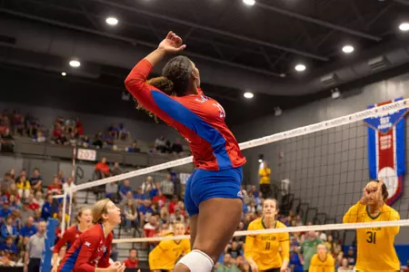 Kansas Falls to No. 13 Baylor in Five Sets Image