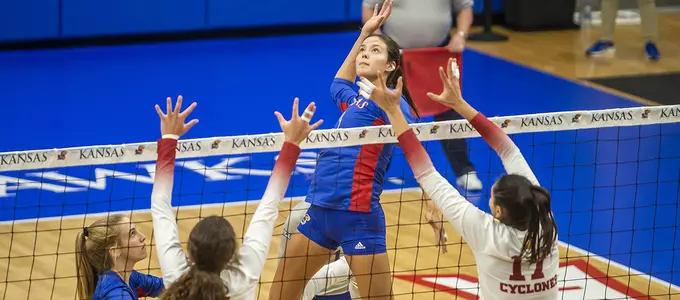 Jayhawks Fall to Cyclones 3-0 Image