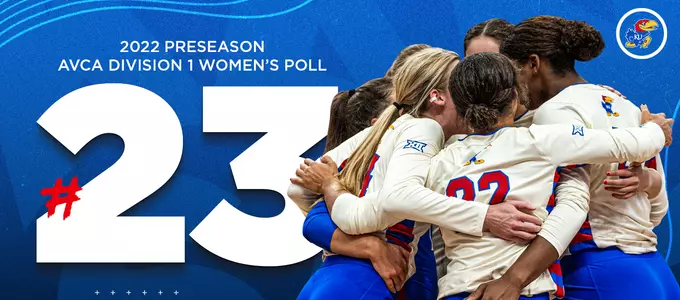 Kansas Volleyball Ranked No. 23 in AVCA Preseason Poll Image