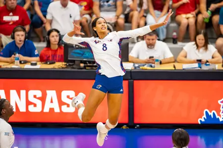 Kansas Edged in Five-Set Thriller Against No. 25 Purdue Image