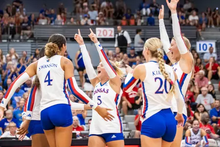 Jayhawks Defeat South Dakota in Exhibition Action Image