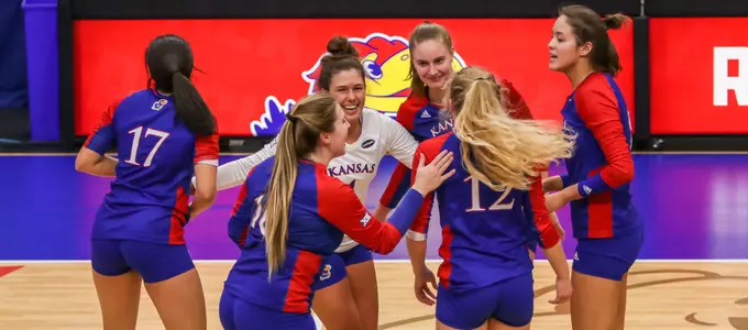 Kansas Completes Sweep of Texas Tech With Four-Set Victory Friday Image