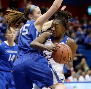 Jayhawks fall to Creighton on the road, 69-49 Image