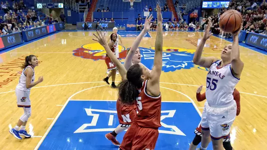 Nebraska hands Kansas its first loss of the season, 66-49 Image