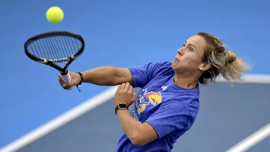 Jayhawks win eight matches on the first day of ITA Regionals Image