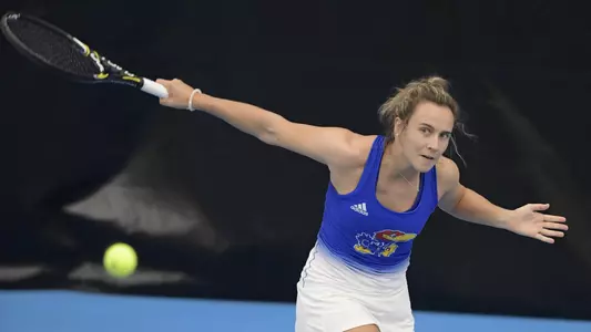 Exciting doubles match spurs Kansas tennis to victory for second-straight day Image