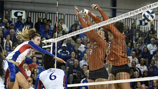 Havili makes history as No. 9 Kansas edged in five by No. 5 Texas Image