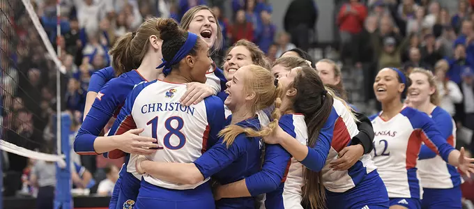 Jayhawks Take Down Kansas State In Four Sets Image