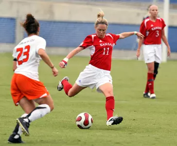 Kansas Soccer Earns 2-2 Draw with No. 23 Oklahoma State Image