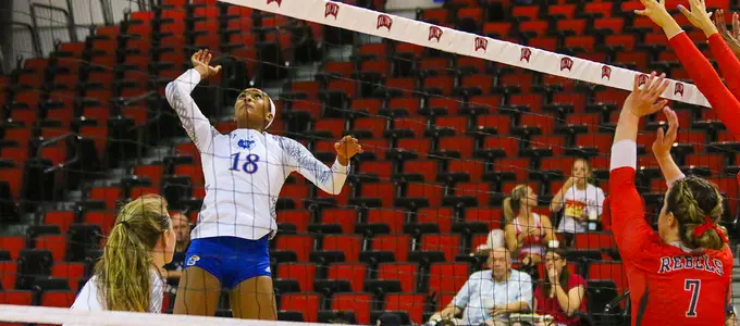 Jayhawks fall to Rebels in four sets Image