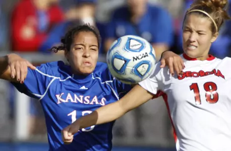 Jayhawks Fall 2-0 to Georgia in NCAA Soccer Tournament Image