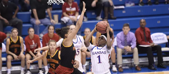 Six Jayhawks Score in Double Figures in 90-82 Loss to Pitt State Image