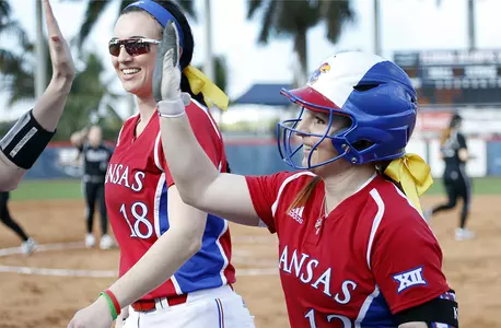 No Sweat for Newbies in Kansas Softball's Season Opening Win Image