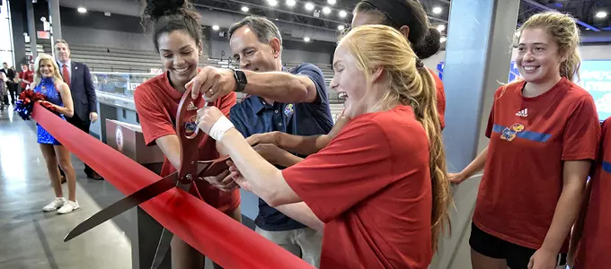 Jayhawks celebrate new arena unveiling Image