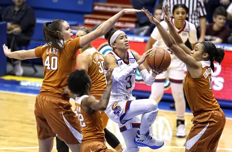 No. 15 Texas tops Kansas, 66-54 Image