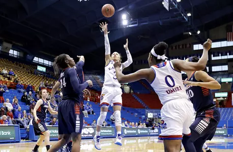 Kansas skates by Arizona, 75-51, with dominant bench and paint play Image