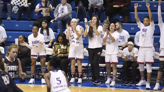 Freshmen lead Kansas to 70-58 victory over Oral Roberts Image