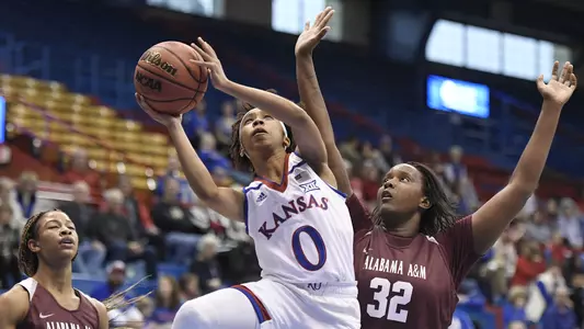 Trio of seniors spark Jayhawks in win over Alabama A&M, 65-54 Image