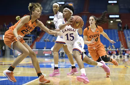 Kansas' defense stifles Cowgirls, 67-49 Image