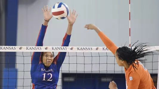 Kansas falls to Auburn in five sets Image