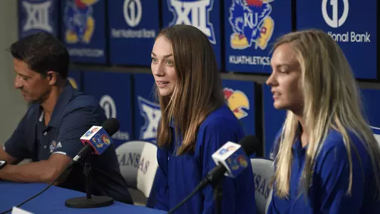 KU Soccer takes part in Fall Sports Media Day Image