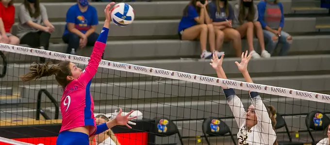 Jayhawks Sweep Shockers Behind Efficient Outing by Crawford Image