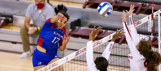 Kansas Drops Five-Set Match At Oklahoma Image