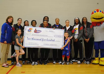 Jayhawks Present Sunflower Elementary Schools for Success Award Image