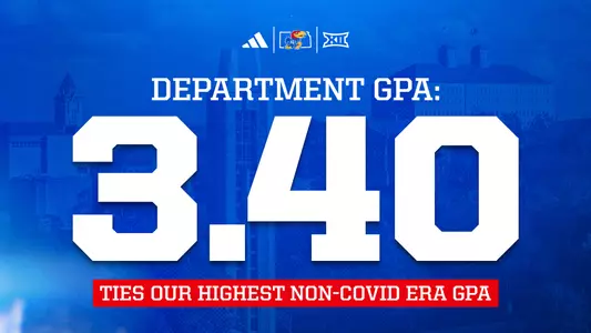 Kansas Student-Athletes Tie Department GPA Mark for Third-Consecutive Semester Image