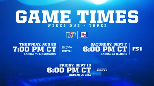 Kansas Football Non-Conference Slate Highlighted by ESPN Primetime Matchup vs. UNLV Image