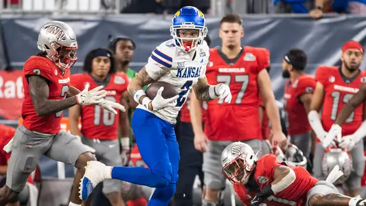PHOENIX, AZ - December 26, 2023 - wide receiver Lawrence Arnold #2 of the Kansas Jayhawks during the 2023 Guaranteed Rate Bowl vs. UNLV at Chase Field in Phoenix, AZ. Photo by Missy Minear/Kansas Athletics