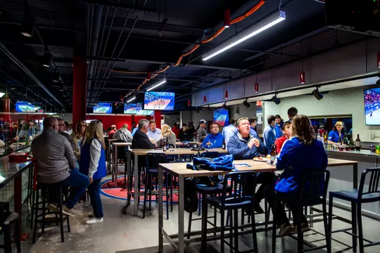 LAWRENCE, KS -December 01, 2023 - New Banners Pub during the game between UConn and the Kansas Jayhawks in Lawrence, KS. Photo by Elicia Castillo/Kansas Athletics