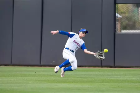 Lawrence, KS - March 9, 2024 - right handed pitcher/utility player Savanna DesRochers #2 of the Kansas Jayhawks during a game against UFC at UCF Softball Complex in Orlando, FL. Photo by Bailey Thompson/Kansas Athletics