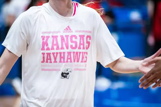 Lawrence, KS - January 29, 2025 - guard Laia Conesa #6 of the Kansas Jayhawks during a game between Kansas and Texas Tech at Allen Fieldhouse in Lawrence, KS. Photo by Sydney Allan/Kansas Athletics