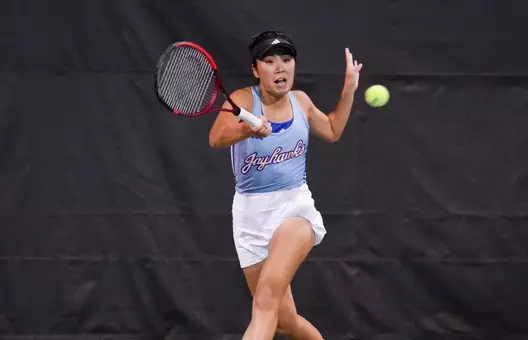 ORLANDO, FL - NOVEMBER 18: Kyoka Kubo of Kansas University in action during the NCAA Division I Women’s Tennis Singles Championship at the USTA National Campus on Tuesday, November 18, 2025 in Orlando, Florida.