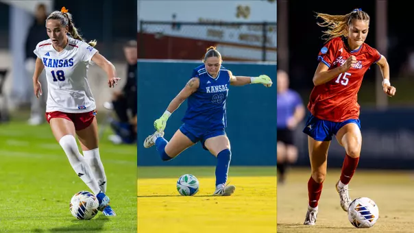 Three Jayhawks Selected to United Soccer Coaches All-Midwest Region Teams
