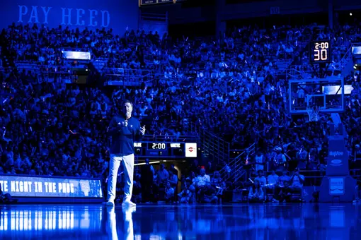 Lawrence, KS - October 18, 2024 - Head Coach Bill Self of the Kansas Jayhawks during Late Night in the Phog at Allen Fieldhouse in Lawrence, KS. Photo by Missy Minear/Kansas Athletics