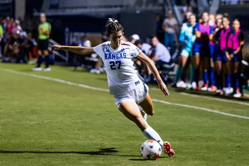 October 8, 2026 - Womens Soccer at Kansas State. Photo by Arun Halder/Kansas Athletics