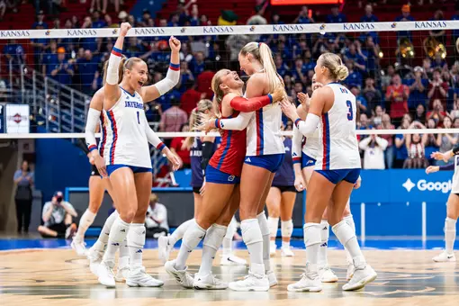No. 15 Kansas Sweeps Kansas State in Front of Record-Breaking Crowd