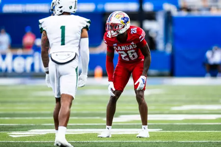 cornerback Jalen Todd #26 of the Kansas Jayhawks