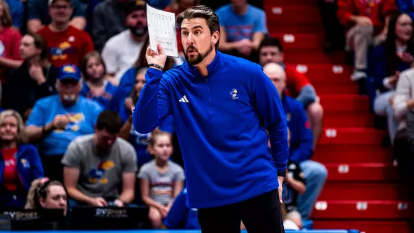 Head Coach Matt Ulmer of the Kansas Jayhawks