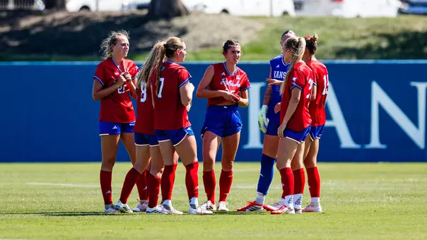 August 30, 2026 the Kansas Jayhawks soccer team at the match vs Tulsa. Photo by Arun Halder/Kansas Athletics